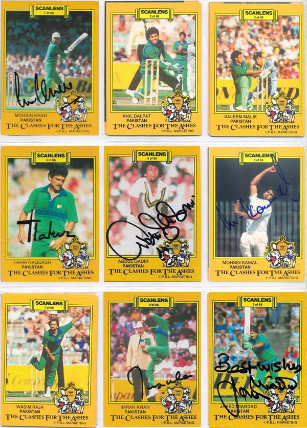 Scanlens 1986-87 Clashes For The Ashes Aust/Pak/Eng (66)