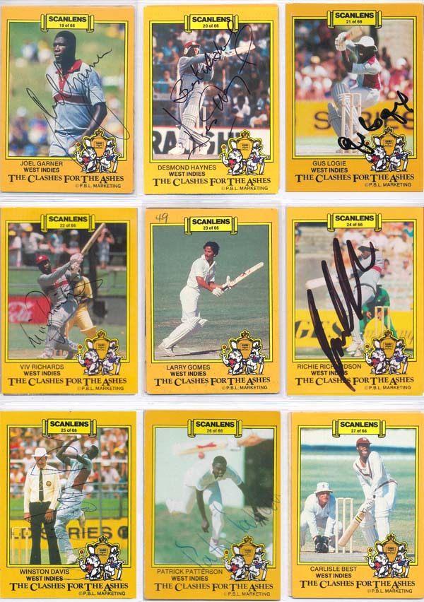 Scanlens 1986-87 Clashes For The Ashes Aust/Pak/Eng (66)