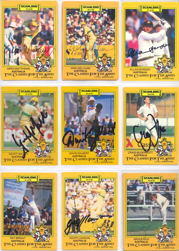 Scanlens 1986-87 Clashes For The Ashes Aust/Pak/Eng (66)