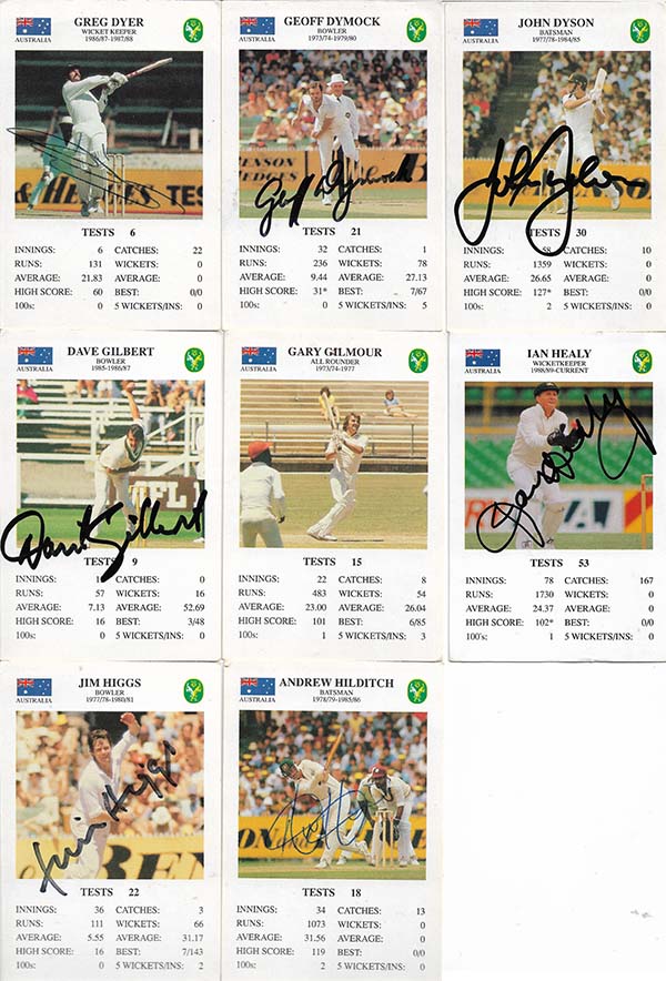 Spears 1993-94 Test Match Card Game