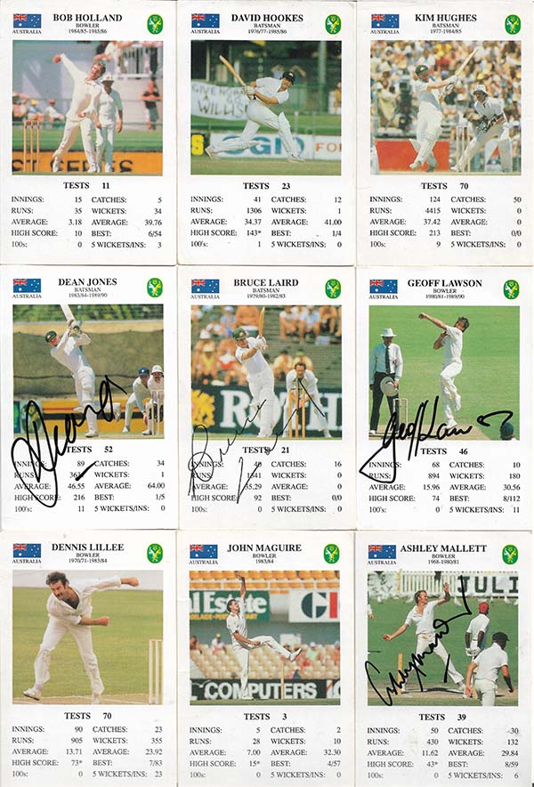 Spears 1993-94 Test Match Card Game