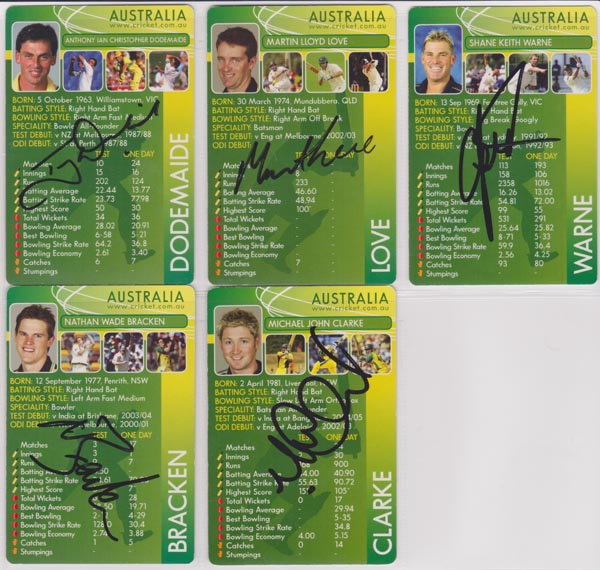Wickets 2004 Card Game (50)